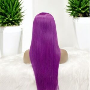 13*4 Purple Lace Wig Straight Natural Human Hair 250% Density 22 Inches