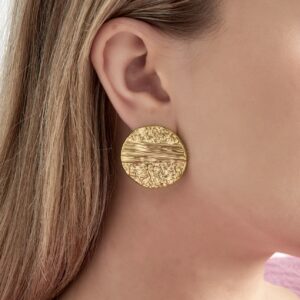 Round Structured Earring / GOLD