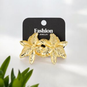 Funky Flower Earrings / GOLD