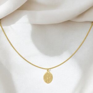 Gold Necklace With Women Charm