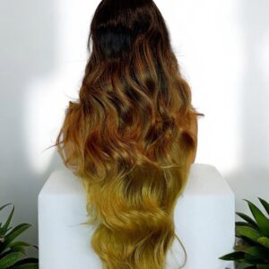 13x6 Ombre 3 Tone Body Wave Lace Front Wig 28 inches