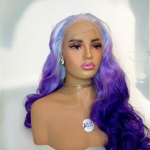 13x4 3 Tone Ombre Purple Wig 26 inches