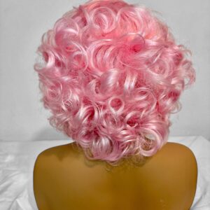 Pink Wavy Lace Frontal Wig