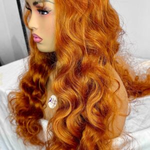 13x6 Deep Wave Ginger Frontal Lace Wig 32 inches