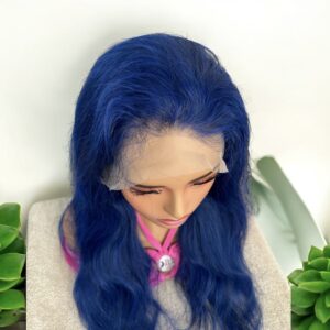 13x4 Blue Coloured Frontal Lace Wig 250% 22 Inches