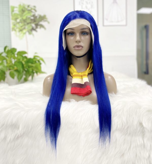 13x4 Blue Coloured Frontal Lace Wig 250% 22 Inches